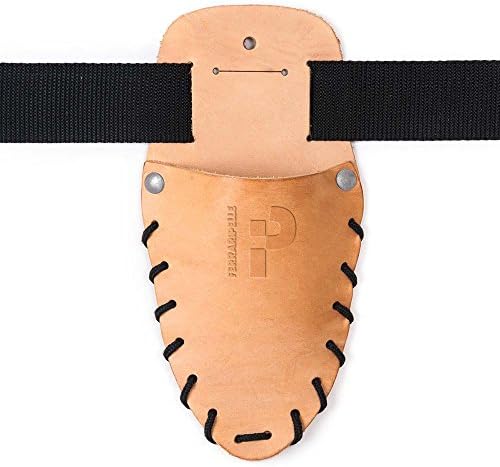 Sioux - Holster for pruning shears in genuine leather, natural colour, chrome rivets, handmade in Italy, belt included
