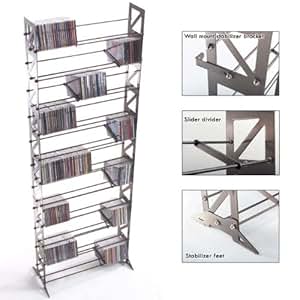 BOLTZ - CD600 - Stahl CD Regal – für bis zu 600 CDs geeignet