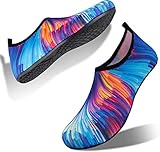  Strandschuhe Badeschuhe Wasserschuhe Herren Damen für Schwimmschuhe Aquaschuhe Barfussschuhe Neopren Surfschuhe Frauen(Blau.1008,39/40 EU)