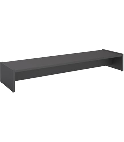 IDIMEX Supporto Per Monitor MILFORD: Organizzatore Da Scrivania Nero, Ampio E Robusto Per Due Schermi! - 3