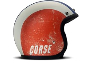 DMD kask motocyklowy w stylu vintage, wyścigowy, wielokolorowy, rozmiar L