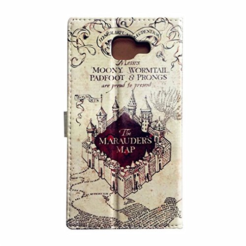 MUTOUREN Samsung Galaxy A5 (2016) Drucken 2 in 1 Brieftasche Bumper Slim-Schutzhülle Tasche mit Karten- / Geldscheinfach PU Leder Handyhülle Schutzhülle Magnetverschluss Kunstleder Flip Case Tasche Hülle Schutz Etui Schale + Eingabestift – Schloss - 3