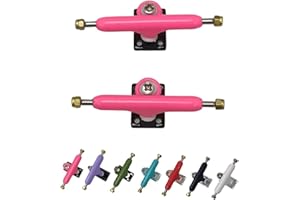LEEFAI Pro Fingerboard Trucks 34mm G3 with Color Hanger Professional Mini Finger Skateboard Inverted Kingpin Harder Bushing Pivot Cups Truck Without Spacer with Hardware and Tool (Pink)