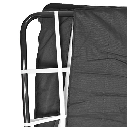 Mari Home - Melton Black Comfortable Relaxing Rocking Lounge Chair Armchair Washable Cotton Fabric Cushion with Adjustable Footrest