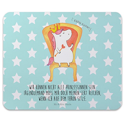 Mr. & Mrs. Panda Mauspad Druck Einhorn König - 100% handmade & handbedruckt - Einhorn, Unicorn, König, Prosecco, Präsident, Bundeskanzler, Herrscher, Kaiser, Prinzessin, Krone Mouse Pad, Mousepad, Computer, PC, Männer Einhorn, Unicorn, König, Prosecco, Präsident, Bundeskanzler, Herrscher, Kaiser, Prinzessin, Krone