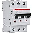 ABB S203-C40 Miniature Circuit Breaker, 3 Pole, Type C, 6/10kA Breaking Capacity, 40 Amp Current (2CDS253001R0404)