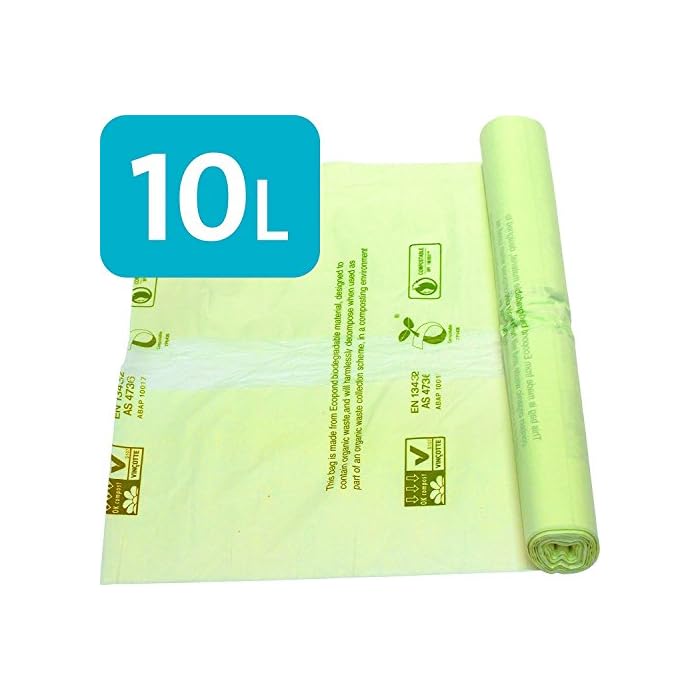 Buy Alina 100 x 10L Compostable Kitchen Caddy Bin Liner/Food Waste