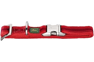 HUNTER DAVAO ALU-STRONG obroża dla psa, nylon, aluminiowe zapięcie wtykowe, paski, XL, czerwona