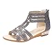 Produktbild Sandalen Damen,Binggong Frühling Sommer Damen Frauen Keil Sandalen Mode Fisch Mund Hohl Roma Schuhe Elegant Rhein Fischkopf Mund Schuhe Mode Durchbrochene Sandalen Stilvoll (Schwarz 2, 38)
