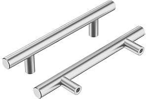 Qobobo Schrankgriffe Edelstahl Silber 10 Stück Schrankgriff Schranktürgriffe Küchengriffe Lochabstand 128mm Schubladengriffe Lochabstand Möbelgriffe Griff Möbel 128 * 200 * 32mm