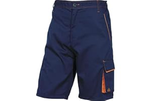 Deltaplus M6BERBMGT Panostyle Arbeitsbermuda Aus Polyester/Baumwolle, Marineblau-Orange, Größe L