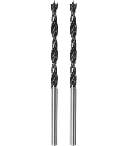 QUARKZMAN Brad Point 2 boren 6 mm (15/64 inch) diameter stalen lager 1/4 inch zeskantboor hout werklengte 54 mm spiraalboorgereedschap voor houtbewerking
