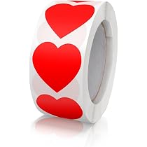 Adesivi a forma di cuore, 16 fogli adesivi a forma di cuore etichette autoadesive per decorazioni d'amore, da utilizzare per San Valentino, regali, matrimoni, anniversari, feste