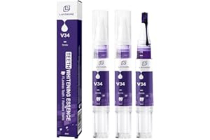 JEMPET Gel de blanchiment des dents violet Stylo de blanchiment des dents - v34 Dentifrices Gel | Éliminer efficacement les taches jaunes