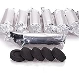 DXP 80 stk Shishakohle Brennbare Kohle Schnellzündend und 3 Sorten Shiazo Dampfsteine Ice-Shock Blaubeere Kirsche Stein Granulat Nikotinfreier Tabakersatz für Wasserpfeife Shisha - 