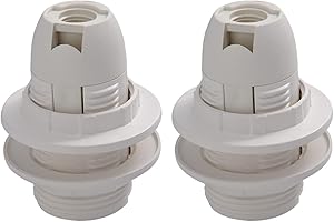 YUNYANZE 2 Pcs Electric Light Lamp Holder E14 Bulb Light Lamp Holder Socket Pendant Socket Lampshade Ring for Most Light Bulbs