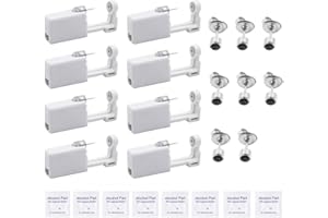 MIZT 8pcs Pistola perforadora de Oreja,Piercing Desechable Herramienta Pistola de Piercing para Asepsis Piercing Kit de piercing Gun de la oreja con algodón alcohólico