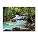 Bilderdepot24 Wall Art - Canvas Picture "Waterfall in the forest" 15.75 inch x 11.81 inch - Gallery wrapped, directly from the manufacturer