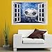 Produktbild Leoljc Fußball 3D Gefälschte Fenster Aufkleber Wand Home Zimmer Art Deco Poster Wasserdichte Wandaufkleber (50X70 Cm)