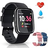 【8 Modos de Deporte Y Función de GPS】 La pulsera actividad tiene 8 modos de ejercicio como caminar, correr, andar en bicicleta, saltar, bádminton, tenis de mesa, tenis, nadar. Connectado el GPS del teléfono para ver el ritmo y la distancia recorrida en la pantalla en tiempo real, y un mapa de la ruta seguida en la App.