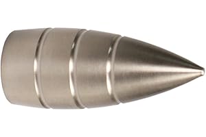 iso-design Edelstahl Endstück Spitze Patrone für 12 mm Gardinenstangen – Set 2