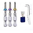 TPM Go 3pcs Tubular Lock Pick Tools with Transparent Tubular Lock,Locksmith Practice Set