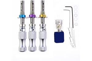 TPM Go 3 pcs tubulaire outils de crochetage de serrure avec serrure tubulaire transparente, serrurier Practise Lot