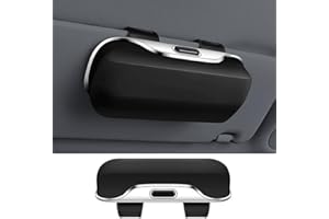 WEISIPU Sun Glasses Holder for Car Sun Visor Universal Sun Visor Glasses Clip Flocking Lining Car Visor Sunglasses Organizer Box with Ticket Card Clip