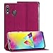 Produktbild WUYOU Eastcoo Ersatz für Samsung Galaxy M20 Case Premium PU Leder Handyhülle Brieftasche-Stil Magnetisch Folio Flip Klapphülle Schutzhülle Mit Standfunktion Tasche Cover (Galaxy M20,Rot)