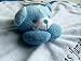 Personalised Blue & White Baby Teddy Comforter / Comfort Blanket.* Great Baby Gift *