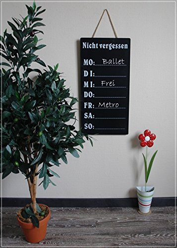 Große Memotafel in Schwarz mit Wochentagen - 3