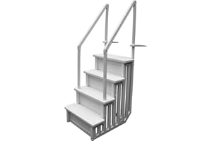 Decoytec Escalera Sintetica 4 peldaños para Piscinas enterradas