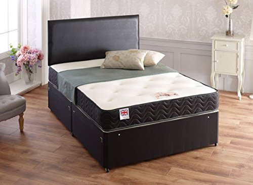 Somnior Beds Topaz Divan Bed with Memory Foam Back Care Support Mattress, Single