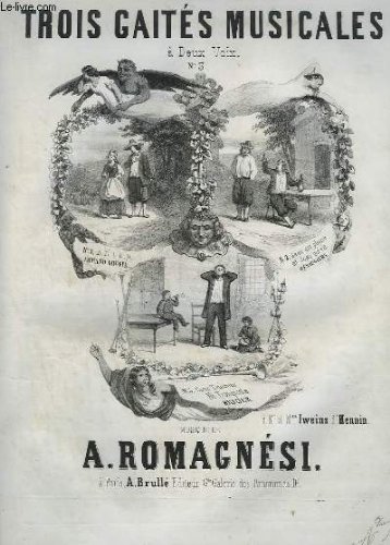 TROIS GEITES MUSICALES : N°3 : SANS TAMBOUR NI TROMPETTE - GAITE A 2 VOIX POUR PIANO ET CHANT TENOR ET BASSE OU CONTRALTO.