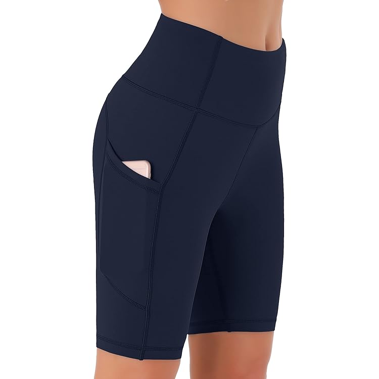 ACTINPUT Fietsbroek voor dames, korte sportbroek met zakken, hoge