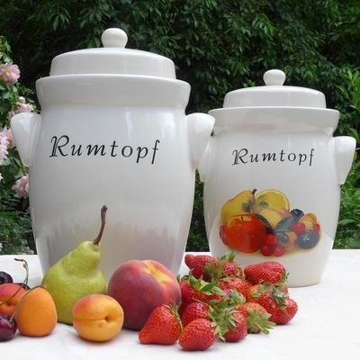 Rumtopf, Gärtopf,5 Liter,Creme ohne Dekor - 2