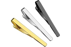 AWESO 2/3Pcs Fashion Men's Metal Simple Necktie Tie Bar Clasp Clip Clamp Pin Business Suit accessories