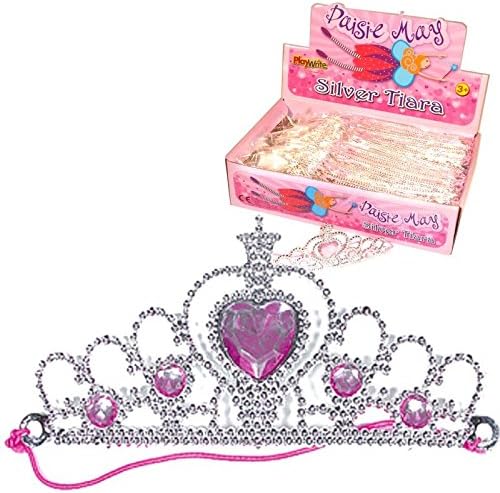 DAISIE MAY 2 - SILVER TIARA PRINCESS CROWNS - GIRLS BIRTHDAY PARTY GIFT BAG FILLERS TOYS