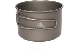 TOAKS Ciotola da campeggio in titanio (375 ml, 450 ml, 550 ml, 650 ml, 700 ml, 750 ml, 900 ml), stoviglie in titanio per picnic all'aperto (550 ml [BWL-550-D103])