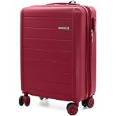 VOYAN Expandable Cabin Suitcase 55x40x20 SDR Ultralight Travel Trolley with ABS Hard Shell Swivel Double Wheels and Security