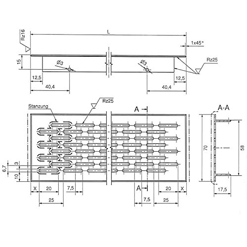 SO-TECH® Lüftungsgitter Lochgitter Belüftungsgitter Oval – Edelstahloptik – 250 mm - 2