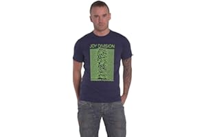 ROCK OFF OFFICIALLY LICENSED PRODUCTS Joy Division T Shirt Unknown Pleasures FP Nuovo Ufficiale Unisex Navy Blu