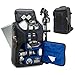 Price comparison product image USA Gear Digital SLR Camera Backpack (Blue) w/Padded Custom Dividers, Tripod Holder, Laptop Compartment, Rain Cover and Accessory Storage by for for Nikon, Canon, Sony, Pentax and Many More