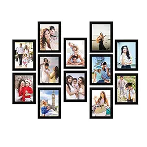 Amazon Brand - Solimo Set of 12 Collage Photo Frames (6x8 Inch-12), Black