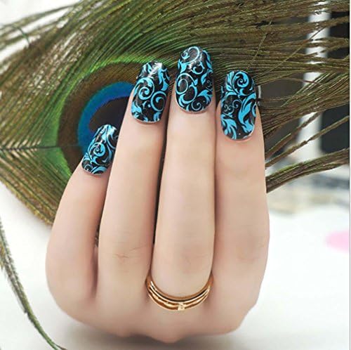 QCBC Purple Flower Daisy Nail Stickers Art / Decals with Rhinestone