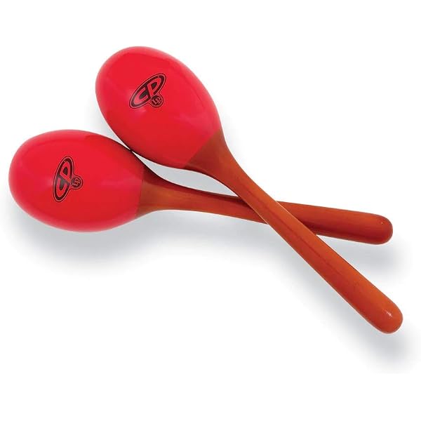 FIESTAS GUIRCA | Maraca Roja de Madera (20 cm) - Instrumento Musical para Fiestas y Celebraciones - Accesorio de Disfraz para Carnaval y Halloween - Ideal para Todos los Usuarios - Rojo