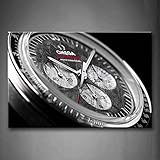 Armbanduhr in Schwarz mit drei Kreise Wand Kunst Bilder Kunstdruck auf Leinwand Art The Bild für Home Moderne Dekoration
