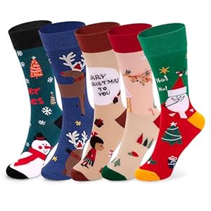 Yesaler Calcetines Navideños para Mujer