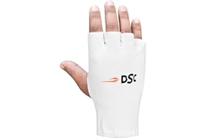 DSC 1501496 Attitude Cricket Batting Inner Gloves for Mens | Cotton Material | Cut Finger for Better Grip | Faster Sweat Absorbtion | Kit for Men and Boys | White