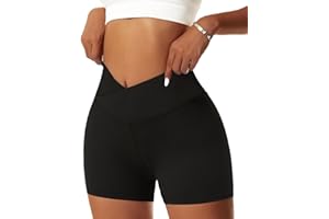TZLDN Womens Gym Shorts for Women Ruched Butt Lifting Booty High Waist Compression Yoga Workout Cycling Shorts Black Hot Pants
